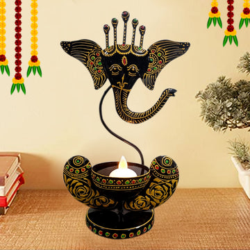 Chillaao Lord Ganesha Tealight Holder With Magic Diya