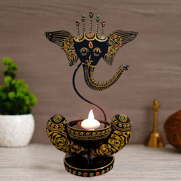 Chillaao Lord Ganesha Tealight Holder With Magic Diya