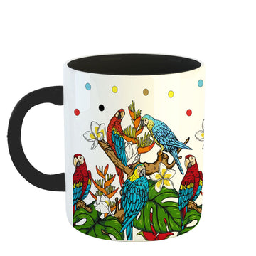 Chillaao Macaw Parrot Inner Color Black Mug