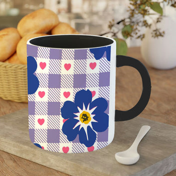 Chillaao Floral seamless pattern inner Color Black Mug