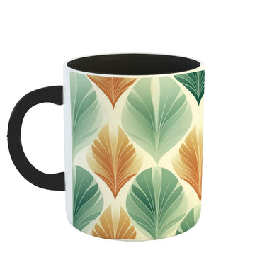 Chillaao Nature Multicolor Leaf  Inner Color Black Mug