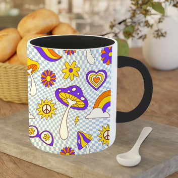 Chillaao  Hallucinogenic mushrooms Inner Color Black Mug