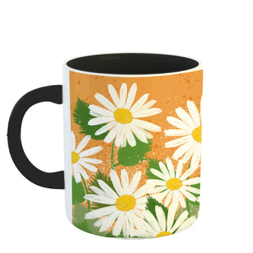 Chillaao Nature Spring Wild Rural  Pattern Inner Color Black Mug