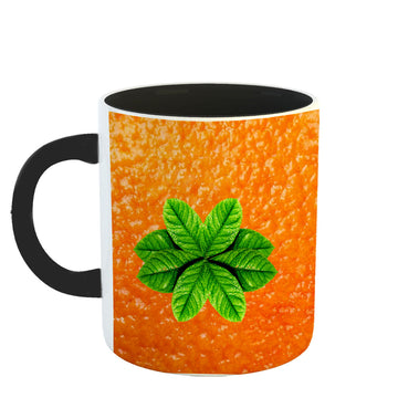 Chillaao Orange Cover  pattern Inner Color Black Mug