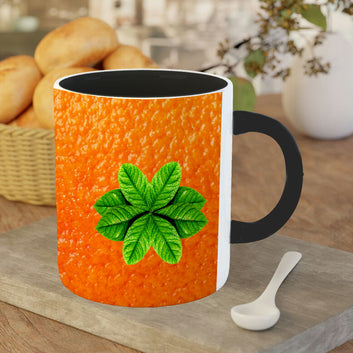 Chillaao Orange Cover  pattern Inner Color Black Mug