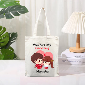 Chillaao Personalized You are My Everything Tote Bag