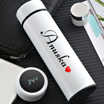 CHILLAAO PERSONALISED TEMPERATURE BOTTLE ( White )