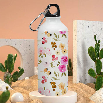 BeautifulPinkFlowers SingleWalled WaterBottle 600ml