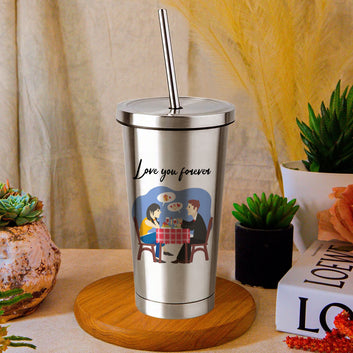 Love you forever Stainless steel tumbler 470ml (16oz)