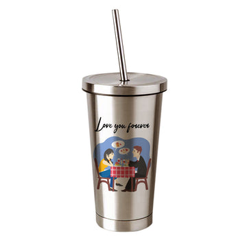 Love you forever Stainless steel tumbler 470ml (16oz)