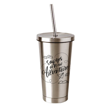 Chillaao - Say Yes To New Adventure  Steel Tumbler