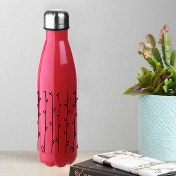 Vines Pattern Red Cola Bottle 500ml