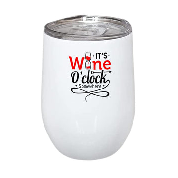 It's Wine O Clock Stainless Steel Wine Mug 350ml(12oz)