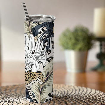 WildLife Doublewalled Steel White SkinnyTumbler 600ml