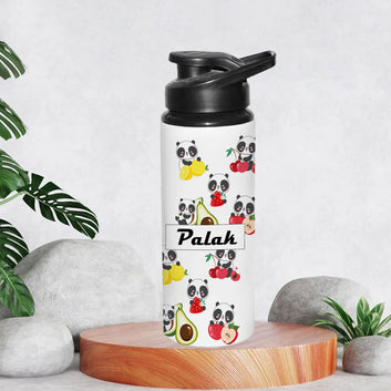 Chillaao Personalized BB8 _ Cute Panda With Fruits Funny Sipper Bottle