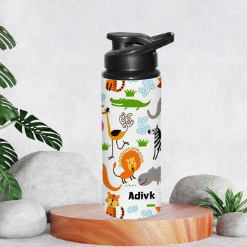 Chillaao Personalized BB8 _ Cute Animals Printed Sipper Bottle