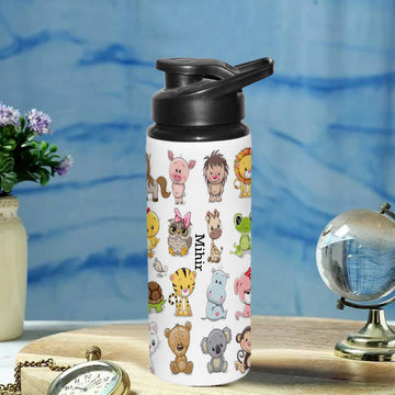 Chillaao Personalized BB8 _ Set of Cute Animals Sipper Bottle