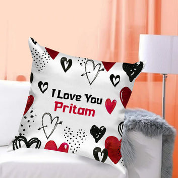 Chillaao Personalized  I love You Stain Pillow