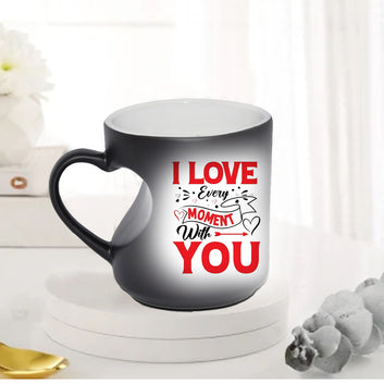 Chillaao Personalized I love you Every Movement Heart Cut Magic Mug