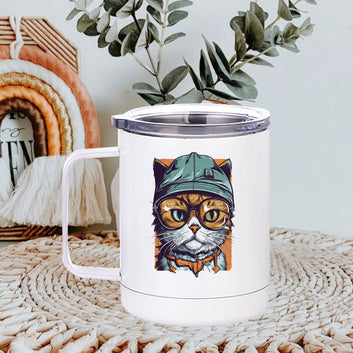 Chillaao Doodle Cat Steel Mug (Yeti Mug) 350 ml 12oz