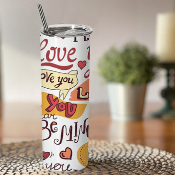 Chillaao love you be mine skinny tumblers