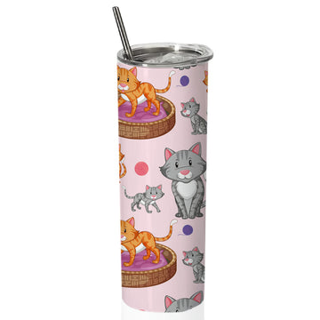 Chillaao smiling cat  skinny tumblers