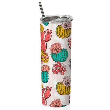 Chillaao colorful cactus  skinny tumblers