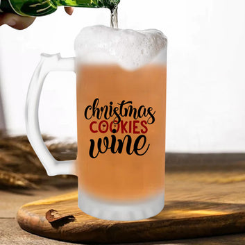 Chillaao Christmas cookies wine Beer Mug