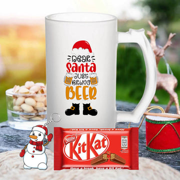 Chillaao Dear Santa just bring wine Beer Mug