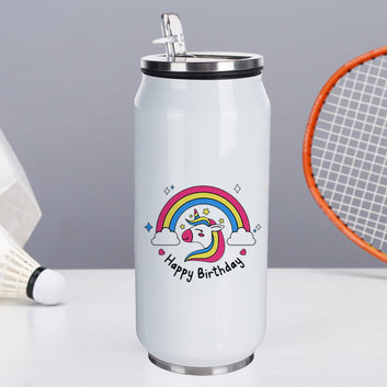 Chillaao Unicorn Happy Birthday Coke Can