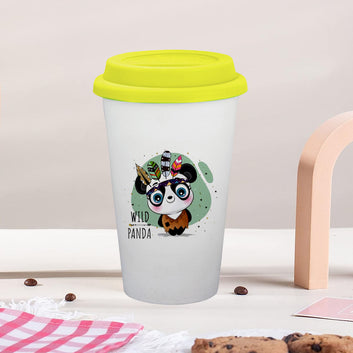 Chillaao Wild Panda Ceramic Tumbler Yellow Lid