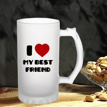 Chillaao I love my best Friend Frosted Beer Mug