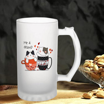 Chillaao Me & Friend Frosted Beer Mug