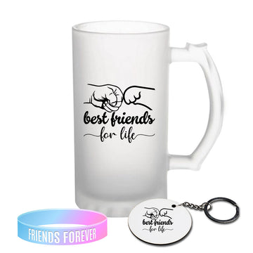 Chillaao Best Friends For life Frosted Beer Mug