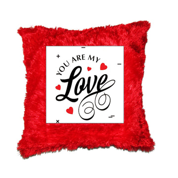 Chillaao You Are My Love Fur Pillow