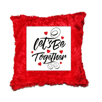 Chillaao Lets Be Together Fur Pillow