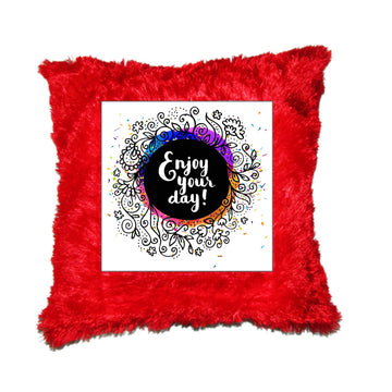 Chillaao Enjoy Your Day Fur Pillow