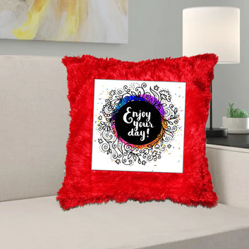 Chillaao Enjoy Your Day Fur Pillow