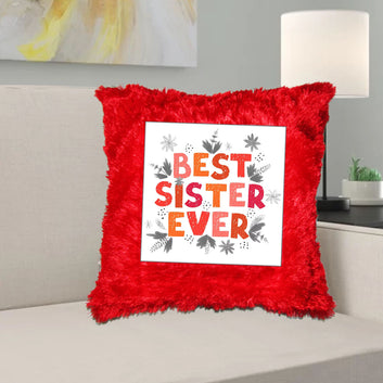 Chillaao Best Sister Ever Fur Pillow
