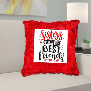 Chillaao Sister Make The Best Friend Fur Pillow