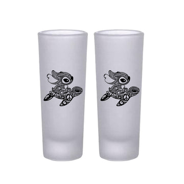 Frosted Shooter Glasses Design - Mandala Art