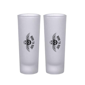 Frosted Shooter Glasses Design - Born To Ride