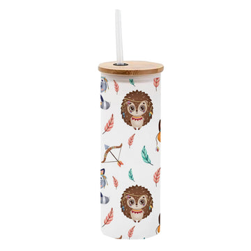 Chillaao Cute boho animals Frosted Skinny Tumbler