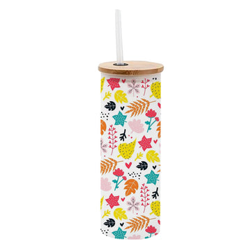 Chillaao Summer Holiday Pattern Frosted Skinny Tumbler