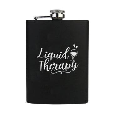 Stainless Steel Engraved Hip Flask Design - Liquid therapy