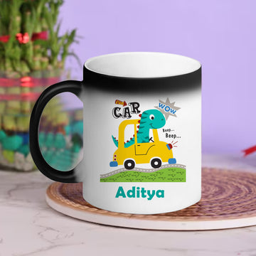 Chillaao Personalised Fun Car Dino Magic Mug