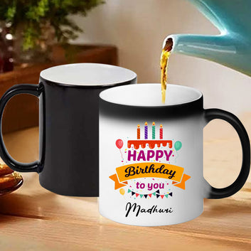 Chillaao Personalised Happy Birthday Magic Mug