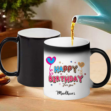 Chillaao Personalised Happy Birthday Magic Mug