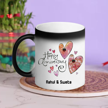 Chillaao Personalised Happy Happy Anniversary Magic Mug