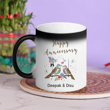 Chillaao Personalised Happy Happy Anniversary Magic Mug